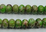 CAT55 15.5 inches 8*10mm rondelle dyed natural aqua terra jasper beads