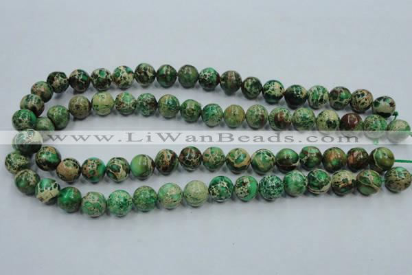 CAT59 15.5 inches 12mm round dyed natural aqua terra jasper beads