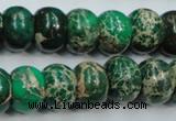 CAT60 15.5 inches 10*14mm rondelle dyed natural aqua terra jasper beads