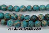 CAT75 15.5 inches 8mm round dyed natural aqua terra jasper beads