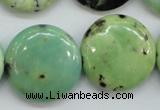 CAU203 15.5 inches 25mm flat round Australia chrysoprase beads