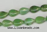 CAU41 15.5 inches 8*12mm flat teardrop australia chrysoprase beads