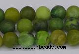 CAU412 15.5 inches 8mm round matte Australia chrysoprase beads