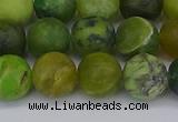 CAU414 15.5 inches 12mm round matte Australia chrysoprase beads