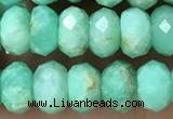 CAU488 15.5 inches 5*8mm faceted rondelle Australia chrysoprase beads