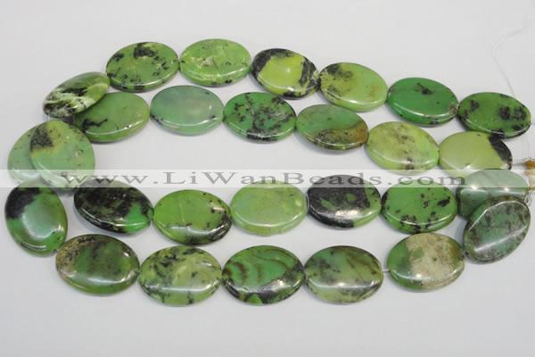 CAU66 15.5 inches 22*30mm oval Australia chrysoprase beads