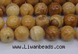 CAY03 15.5 inches 8mm round African yellow jasper beads wholesale