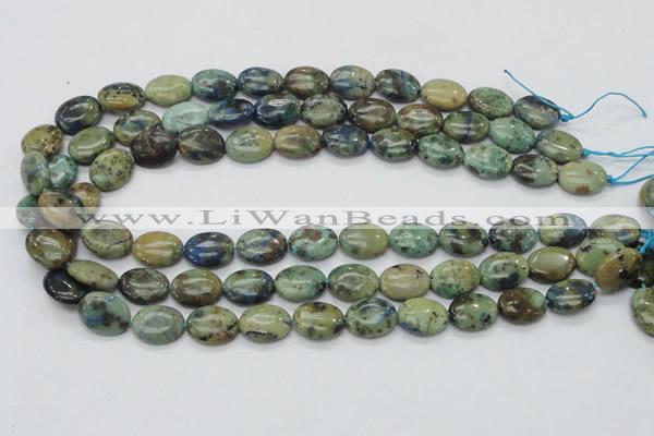 CAZ04 15.5 inches 12*16mm oval natural azurite gemstone beads