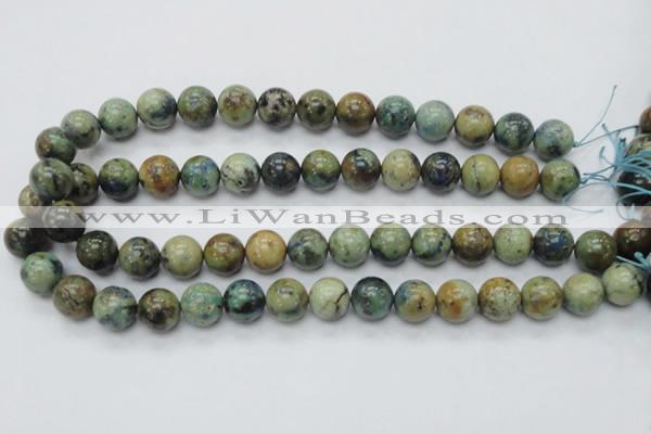 CAZ11 15.5 inches 14mm round natural azurite gemstone beads