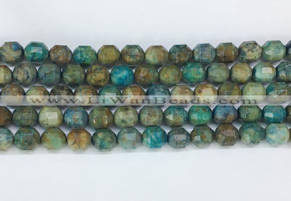 CBBS02 15 inches 8mm faceted prism chrysocolla beads wholesale