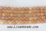 CBBS04 15 inches 8mm faceted prism peach calcite beads wholesale