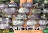 CBBS08 15 inches 11*25mm - 14*28mm hexahedral prism dogtooth amethyst beads