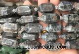 CBBS18 15 inches 11*25mm - 14*28mm hexahedral prism flame stone beads