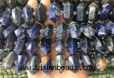 CBBS35 15 inches 12*25mm - 14*28mm hexahedral prism sodalite beads