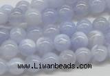 CBC02 15.5 inches 8mm round blue chalcedony beads wholesale