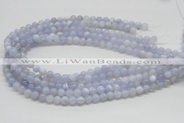 CBC02 15.5 inches 8mm round blue chalcedony beads wholesale