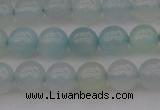 CBC202 15.5 inches 8mm round ocean blue chalcedony beads