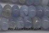 CBC21 15.5 inches 6*10mm rondelle blue chalcedony beads wholesale