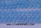 CBC250 15.5 inches 4mm A grade round ocean blue chalcedony beads