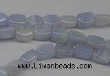 CBC26 15.5 inches 6*8mm nuggets blue chalcedony beads wholesale