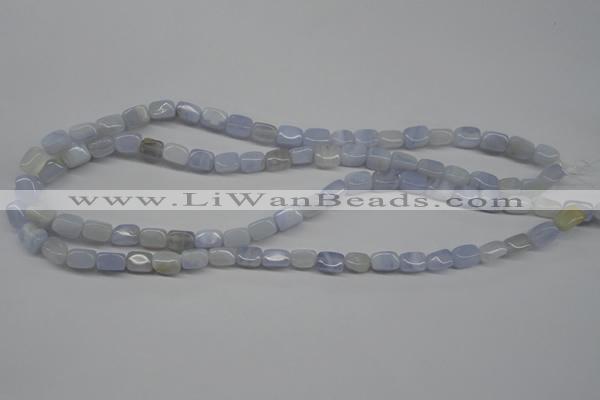 CBC26 15.5 inches 6*8mm nuggets blue chalcedony beads wholesale