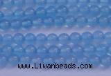 CBC260 15.5 inches 4mm AA grade round ocean blue chalcedony beads