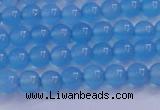 CBC261 15.5 inches 6mm AA grade round ocean blue chalcedony beads