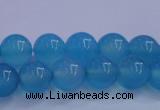 CBC262 15.5 inches 8mm AA grade round ocean blue chalcedony beads