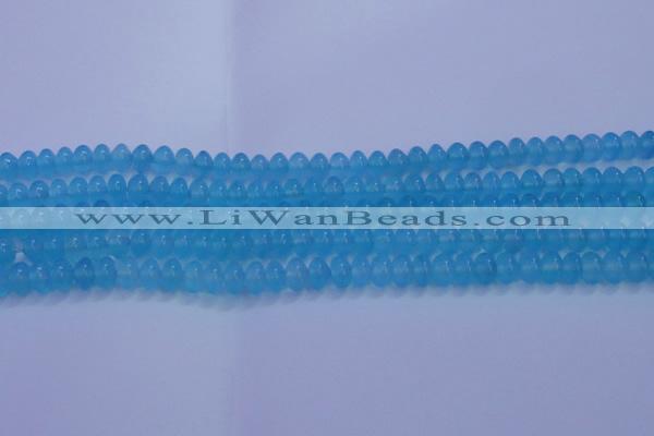 CBC270 15.5 inches 4*6mm A grade rondelle ocean blue chalcedony beads