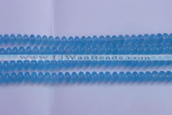 CBC271 15.5 inches 5*8mm A grade rondelle ocean blue chalcedony beads