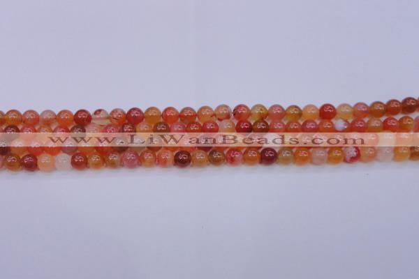 CBC410 15.5 inches 4mm AA grade round orange chalcedony beads