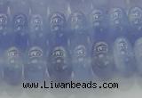 CBC443 15.5 inches 7*12mm rondelle blue chalcedony beads