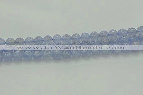 CBC453 15.5 inches 10mm round blue chalcedony beads wholesale