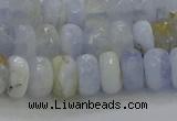 CBC465 15.5 inches 5*8mm faceted rondelle blue chalcedony beads