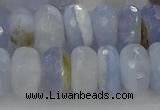 CBC467 15.5 inches 7*12mm faceted rondelle blue chalcedony beads