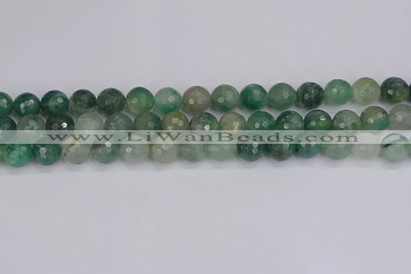 CBC702 15.5 inches 8mm faceted round African green chalcedony beads