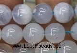 CBC712 15.5 inches 8mm round blue chalcedony beads wholesale