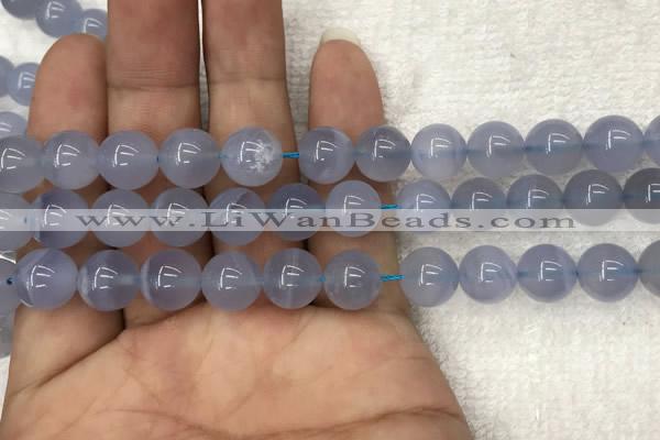 CBC721 15.5 inches 10mm round blue chalcedony gemstone beads