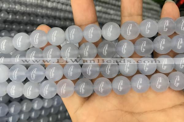 CBC734 15.5 inches 12mm round blue chalcedony beads wholesale