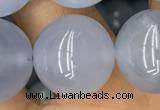 CBC737 15.5 inches 18mm round blue chalcedony beads wholesale