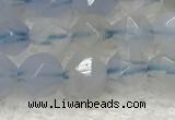 CBC740 15.5 inches 6mm faceted nuggets blue chalcedony beads