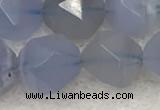 CBC743 15.5 inches 12mm faceted nuggets blue chalcedony beads