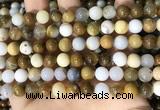 CBC802 15.5 inches 8mm round natural polka dot chalcedony beads