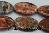 CBD04 15.5 inches 22*30mm oval brecciated jasper gemstone beads