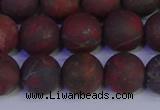 CBD364 15.5 inches 12mm round matte poppy jasper beads wholesale