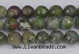 CBG101 15.5 inches 6mm faceted round bronze green gemstone beads