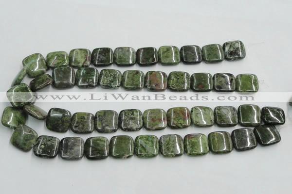 CBG17 15.5 inches 18*18mm square bronze green gemstone beads wholesale