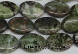 CBG30 15.5 inches 13*18mm oval bronze green gemstone beads