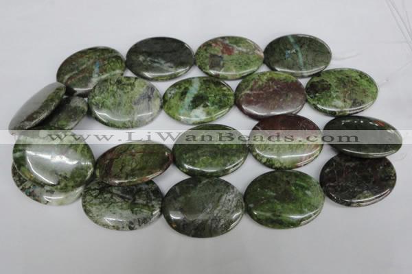 CBG32 15.5 inches 30*40mm oval bronze green gemstone beads