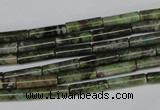 CBG75 15.5 inches 4*14mm tube bronze green gemstone beads